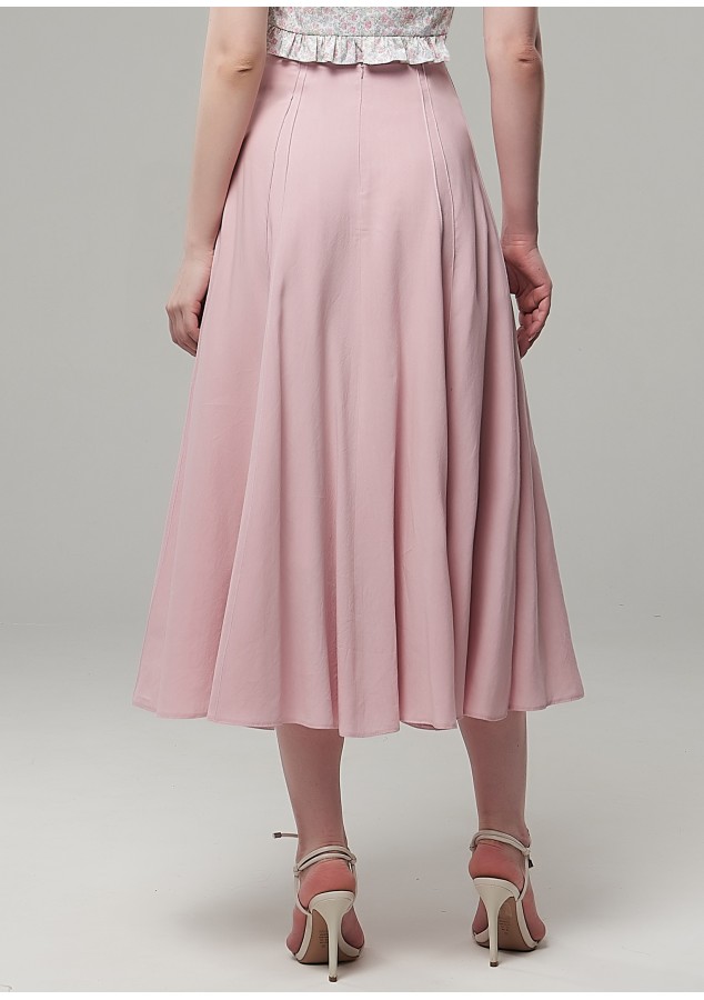 Юбка Лора из вискозы пудровая
