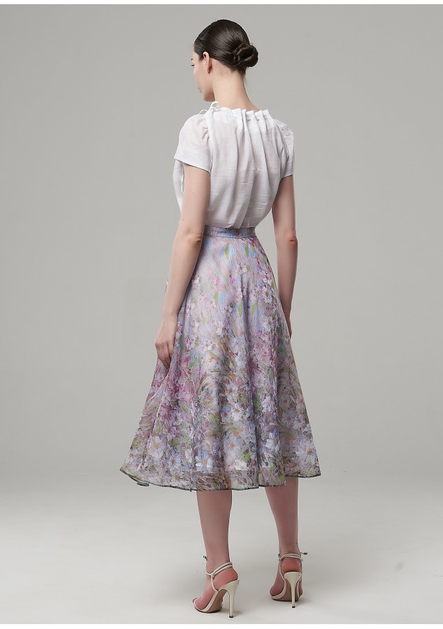 Юбка Любовь (Полевые цветы) из нежной вискозы и органзы