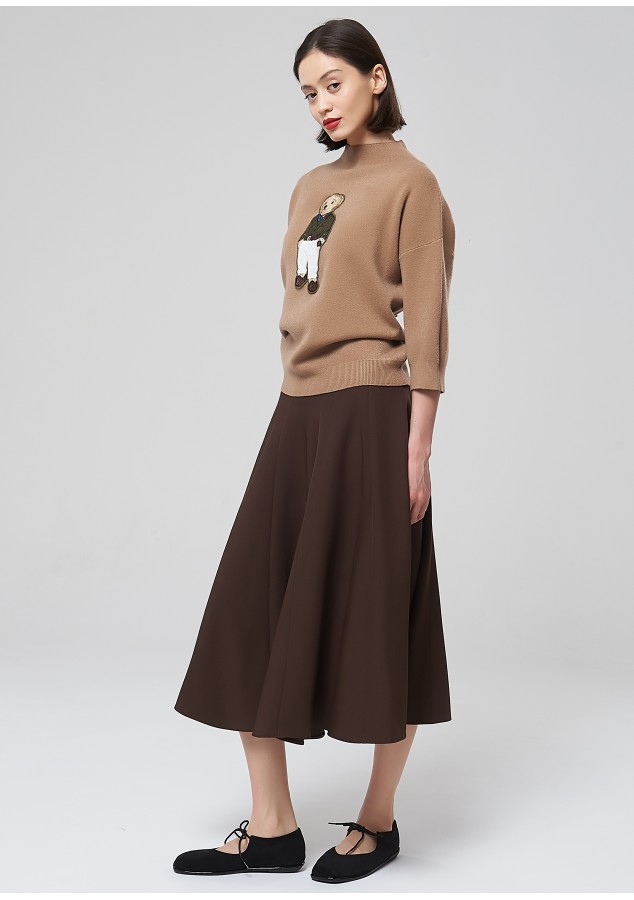 Юбка Патрис шоколадная из вискозы
