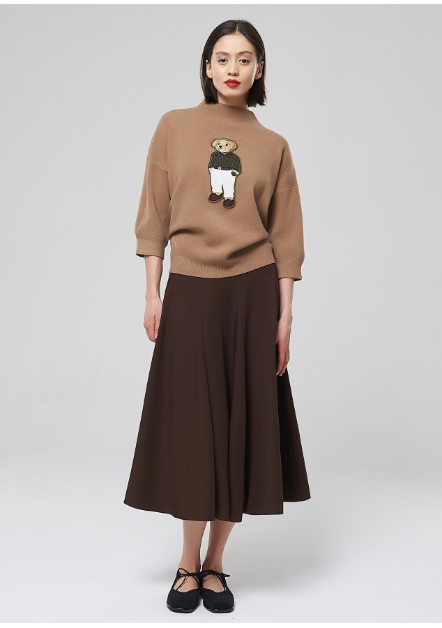 Юбка Патрис шоколадная из вискозы