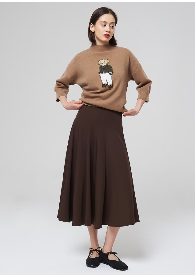 Юбка Патрис шоколадная из вискозы