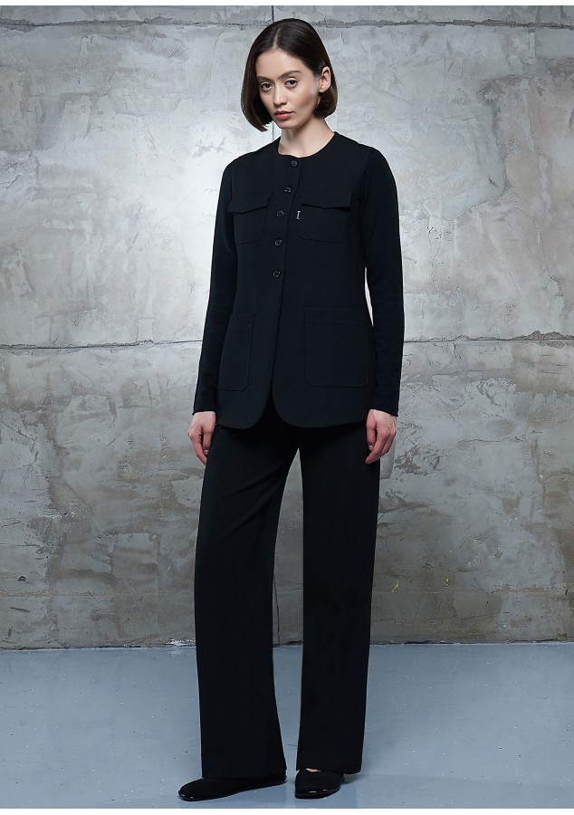 Жилет Крина из вискозы черный