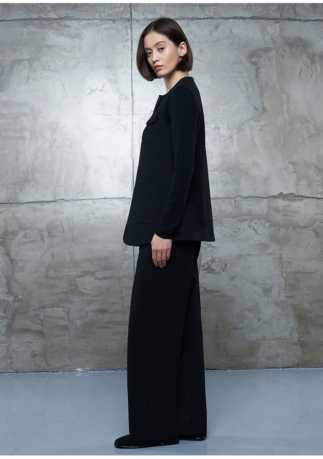 Жилет Крина из вискозы черный