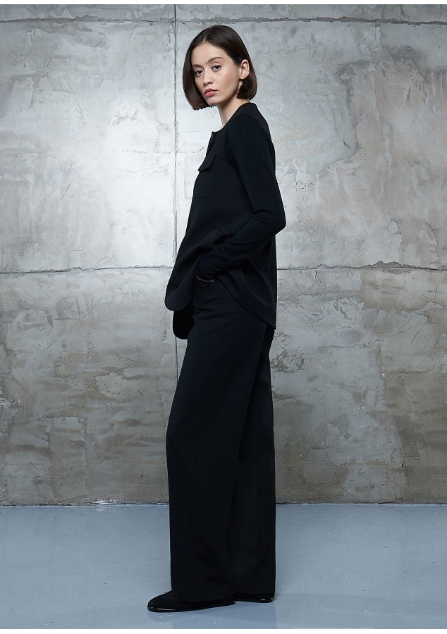 Жилет Крина из вискозы черный