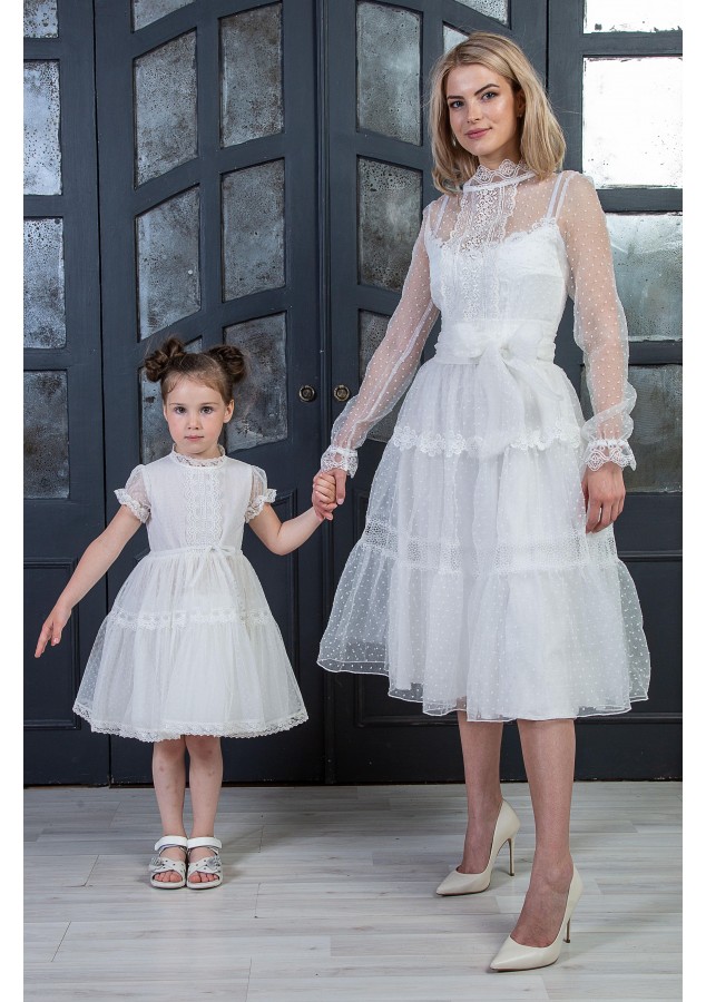 Look - Платье Анжела (детское платье) из фатина белое