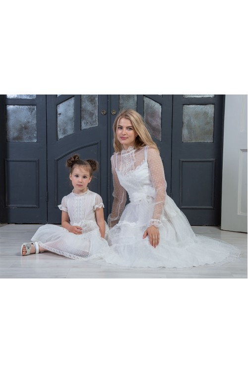 Look - Платье Анжела (детское платье) из фатина белое