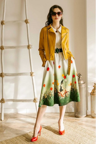 Куртка-косуха, Платье Марина (Девочка на велосипеде) Куртка-косуха, Платье Марина (Девочка на велосипеде)