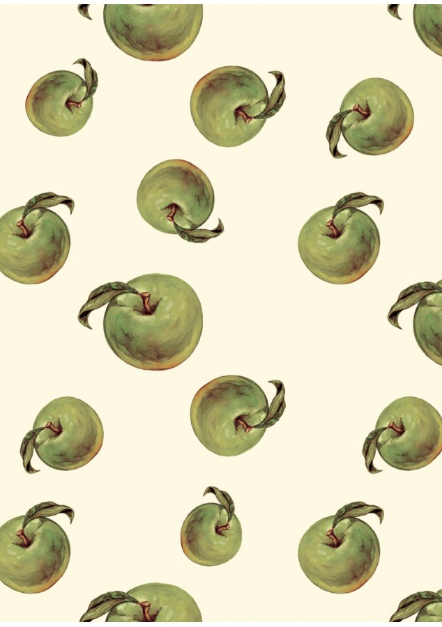 Принт Зеленые яблочки