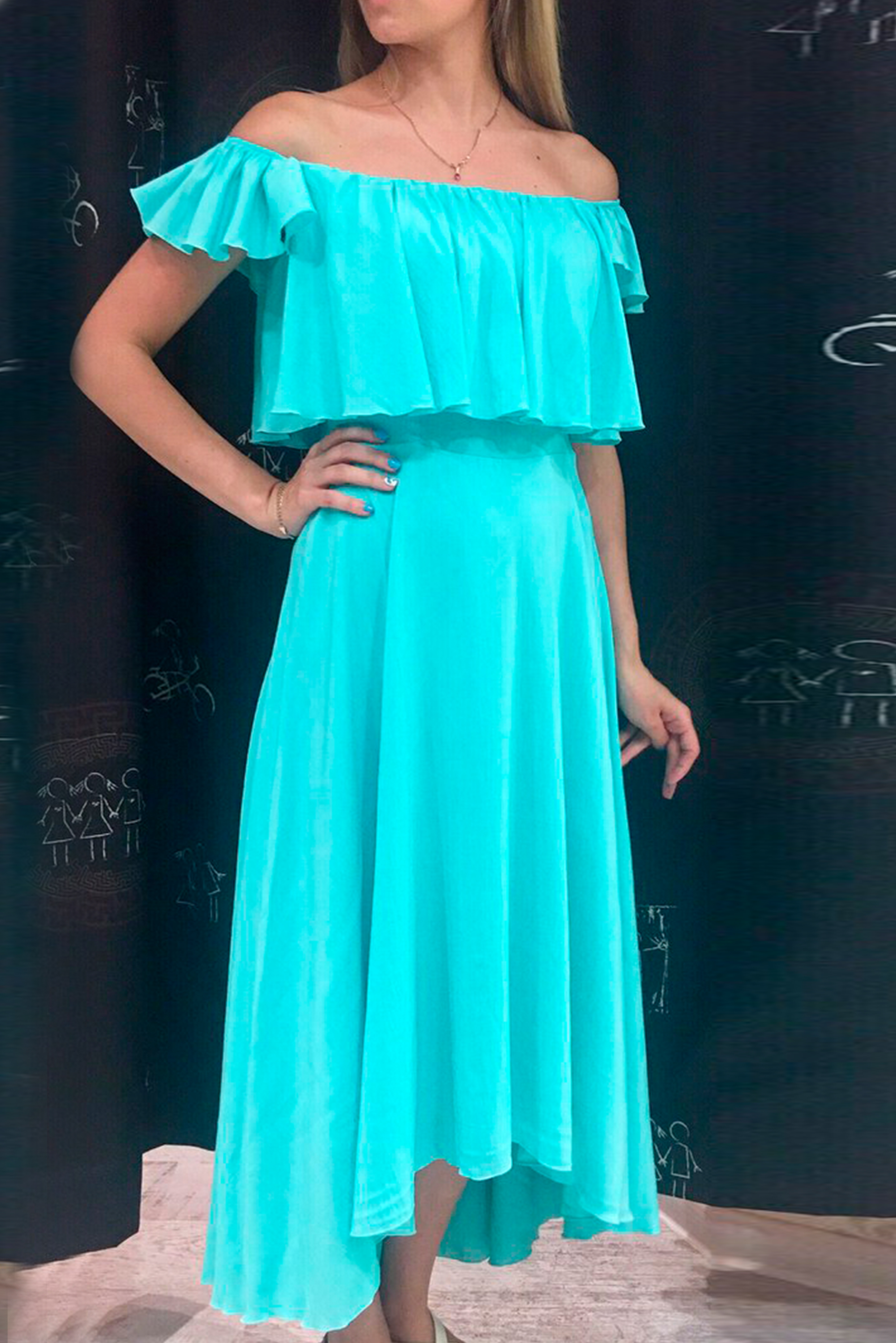 

Платье Милана (голубой)