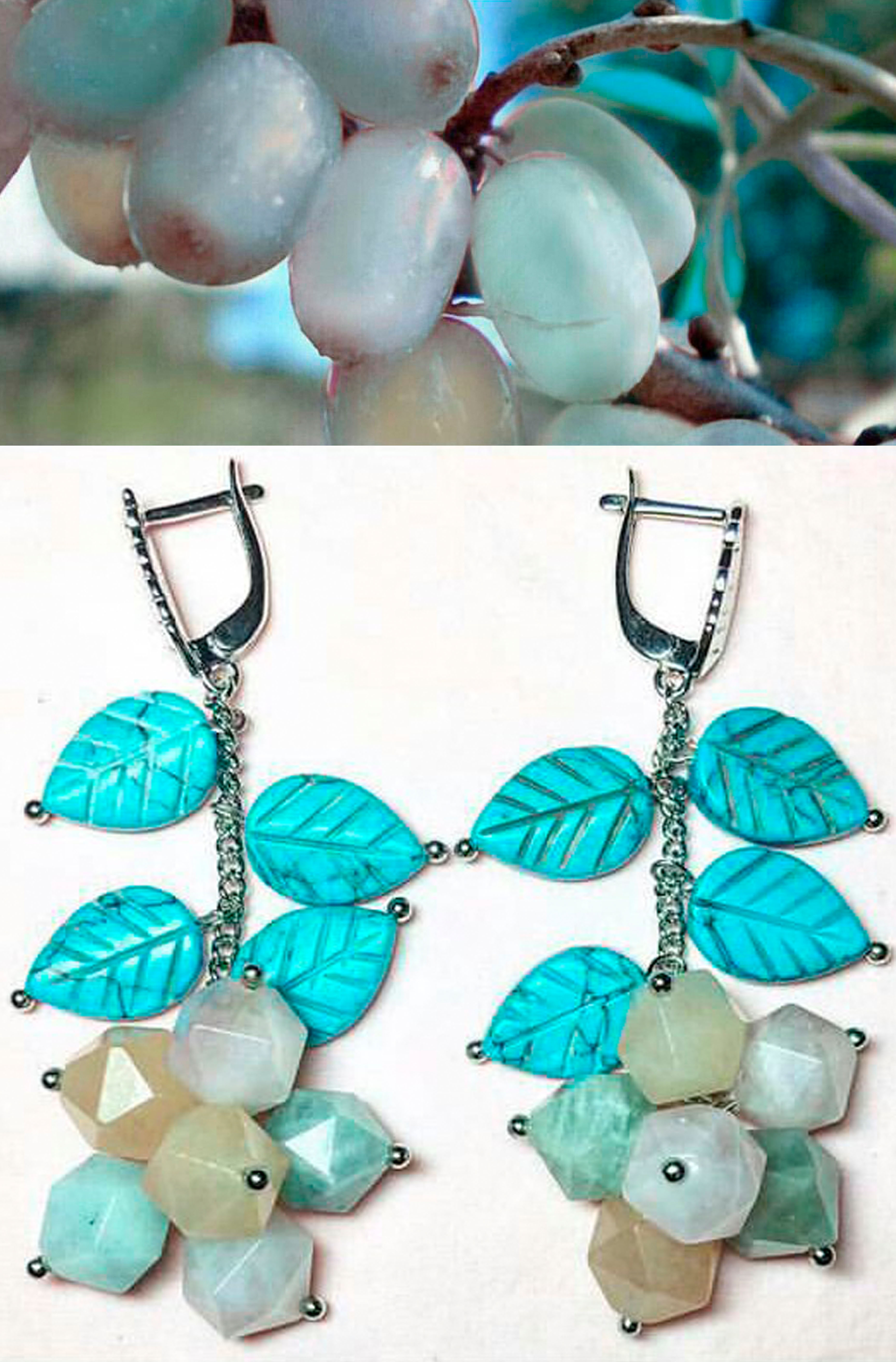 

Серьги Магония мраморная